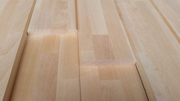 Rammschutzleiste Holz Buche keilgezinkt A/B